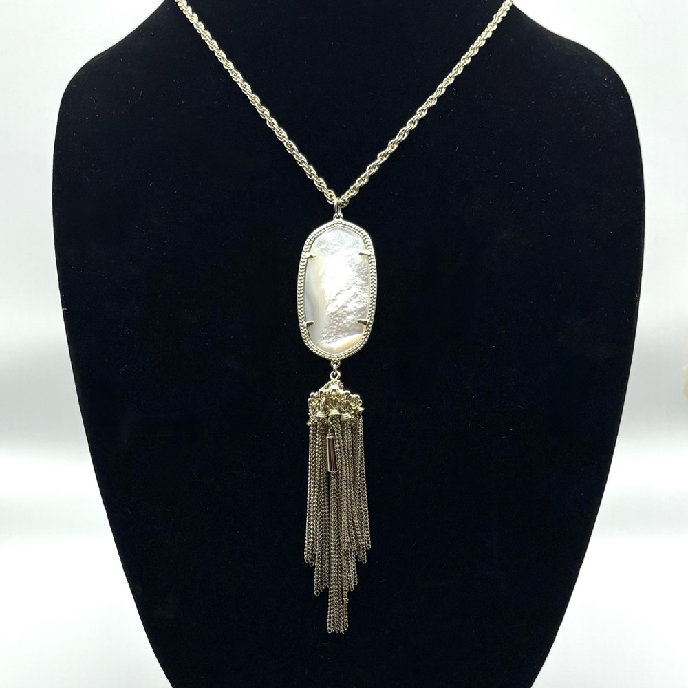 Kendra Scott Rayne Gold Tone Ivory Mother of Pearl Necklace